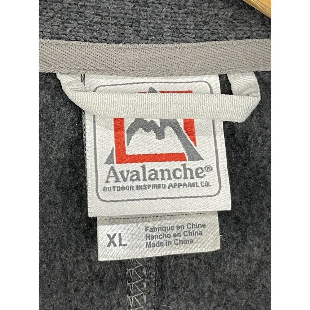 Avalanche Jacket Fleece Full Zip Mock Neck Outdoors/Casual Dark Gry Mens Size XL